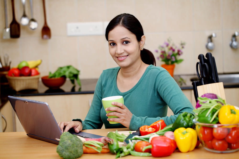 Healthy diet of fruits and vegetables